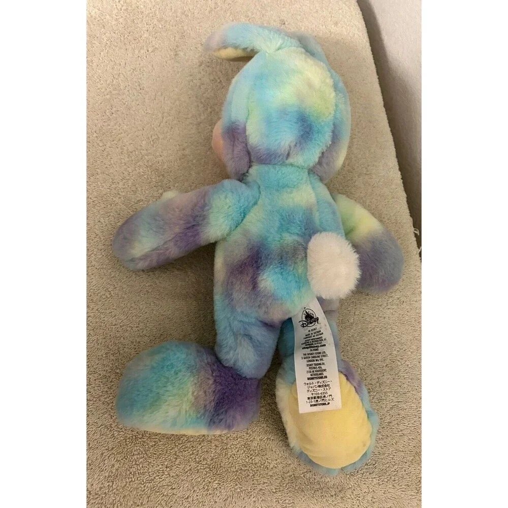 Disney Store 2020 Tie Dye Mickey Mouse Plush Easter Bunny Suit Stuffed Animal